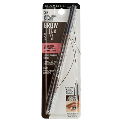 6 Pack Maybelline Brow Ultra Slim Eyebrow Definer Pencil Medium Brown 257 0... • $51.88