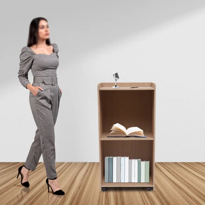 $118.91 • Buy Portable Rolling Podium Mobile Floor Standing Laptop Desk Presentation Lectern 