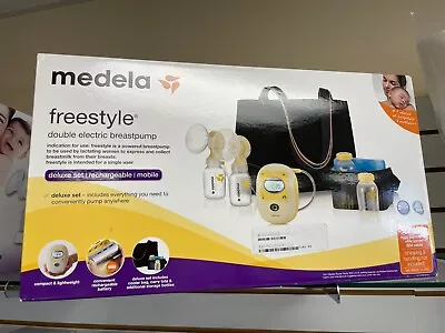 Medela Freestyle Double Electric Breast Pump Deluxe Set With Rechargable Battery • $299.98