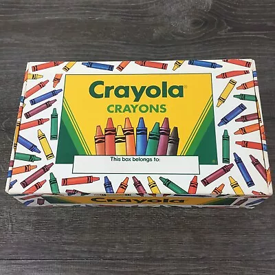 Vintage CRAYOLA Crayon Cardboard School Pencil Box Case 1992 Design Binny Empty • $23.07