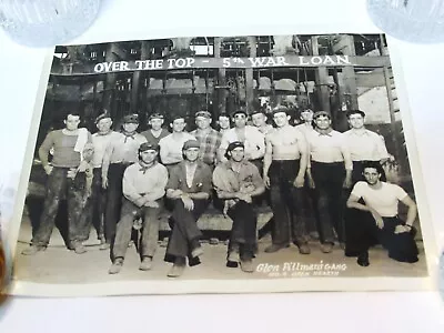Vintage Gary Steel Mills Photograph 8  X 10  1940's Era  Glenn Pillman's Gang  • $19.95
