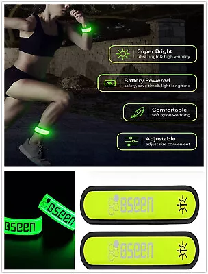 2PCS LED Night Light Safety ARMBAND Ankle ARM BAND Safety Running Walking Bike • $6.99