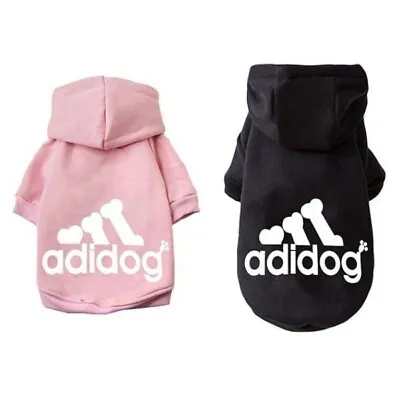 Adidog Dog Hoodie Jumpsuit 2 Legs Coat Sweatshirt Sports Puppy Outfits • $7.95