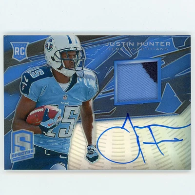 $16.11 • Buy 2013 Panini Spectra Blue Signature Materials Justin Hunter RC Rookie Auto /49