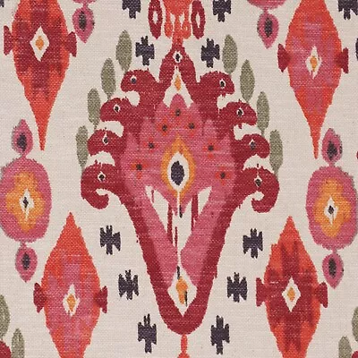 ILIV Boho Begonia Ikat Fabric Cotton Blend Ethnic Upholstery Curtains Per Metre • £1.99