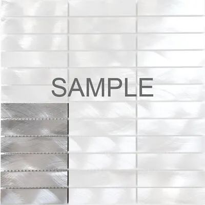 Metal Metallic Aluminium Stacked Pattern Mosaic Tile Kitchen Wall Backsplash • $3.99