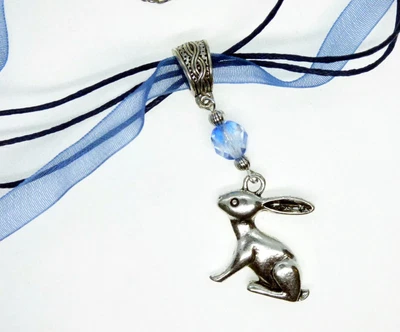 £4.49 • Buy Year Of The Water Rabbit Pendant & Necklace Blue Gift Bunny Chinese New Year