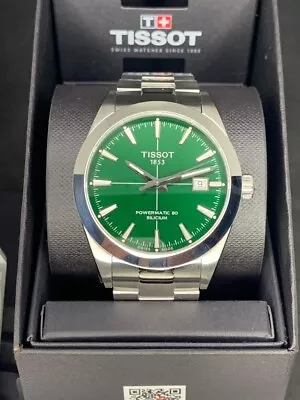 TISSOT Gentleman Powermatic 80 Silicium Automatic Green Dial Men's Watch • £320