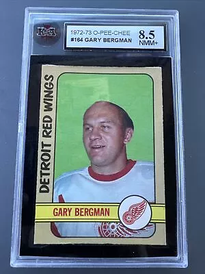 1972-73 O-Pee-Chee GARY BERGMAN Detroit Red Wings OPC Hockey Card #164 KSA 8.5 • $64.63