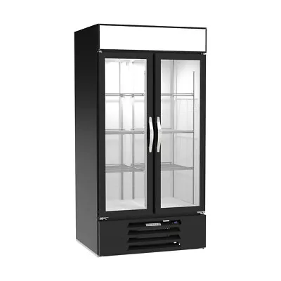 Beverage-Air MMF35HC-1-B 39 1/2  Two Glass Door Merchandising Freezer In Blac... • $6884.60