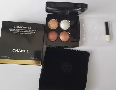 Chanel Les 4 Ombres Brown Gold Silver & White See Description Eyeshadow • £17