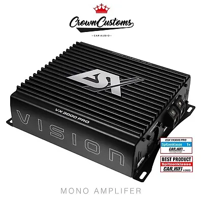£469.99 • Buy 6600 Watt Max  Bass Amplifier Esx Vision Vx3000.1 Pro Car Audio Amp Subwoofer