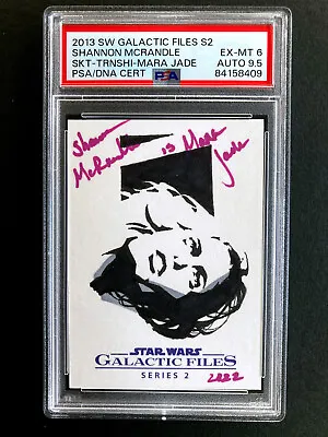 PSA 6 1/1 Autographed Mara Jade Sketch 2013 Star Wars Galactic Files 2 Topps • $499