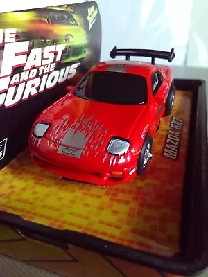 Johnny Lightning Ho Slot Car Traction Fast & Furious Mazda Rx-7 Red/silver/black • $26.99