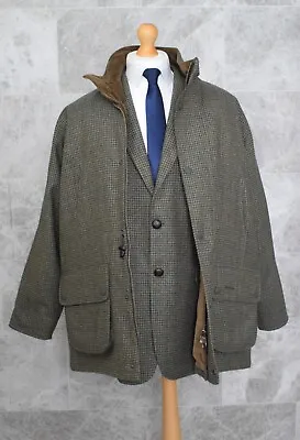 New BARBOUR Sporting Tweed Coat + Jacket Size 46L/56L Long Tall XL/XXL Shooting • £399
