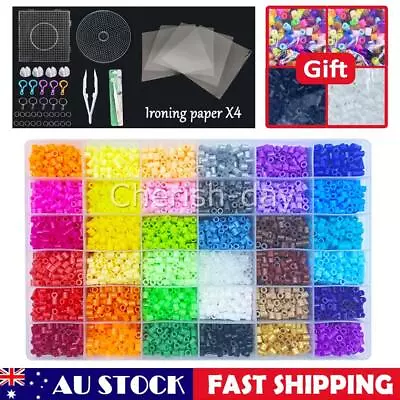 5mm For Perler/Hama Beads Kit Kids Fun DIY Craft 24/36 Colours Set Gift Toys AU • $31.18