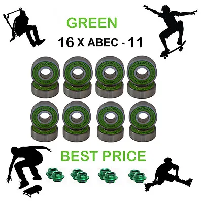 Abec 11 PRO Wheel Bearing Spacers Skateboard Scooter Quad Inline Roller Skate 9 • £5.89