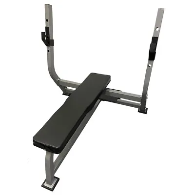 £301.50 • Buy FXR Sports Heavy Duty Commercial Flat Bench Press W/ Olympic Barbell Squat Rack