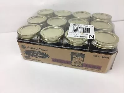 NEW Canning Jelly Jars 8 Oz Set Of 12 W/ Seals And Rings Fruit Design • $35.69