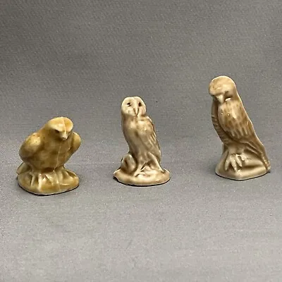 Wade Whimsies Lot Of 3 Birds Owls Hawk -red Rose Tea Figurines England • $9