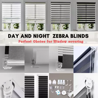 Day And Night Roller Blinds Duo Vision Zebra Blinds Up To 165cm X 210cm Drops UK • £83