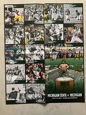 Michigan State Vs. Michigan Football Game Poster October 15 2011 • $15.99