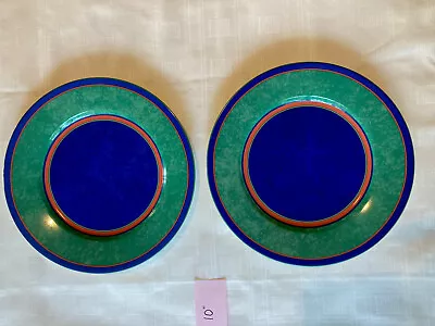 $125 • Buy Laure Japy Terra Nova Bleu Vert (blue Green) Set Of 2 Dinner Plates