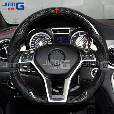 Real Carbon Fiber Steering Wheel For 13+Mercedes-Benz CLA AMG A C Class E SLK SL • $499