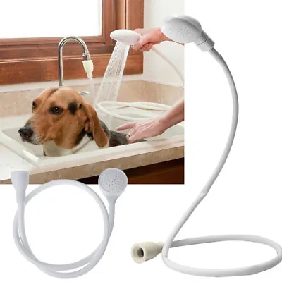 £8.38 • Buy Pet Shower Spray  Hose Attachment Head Washing Holder Single Tap Sink Bath Dog