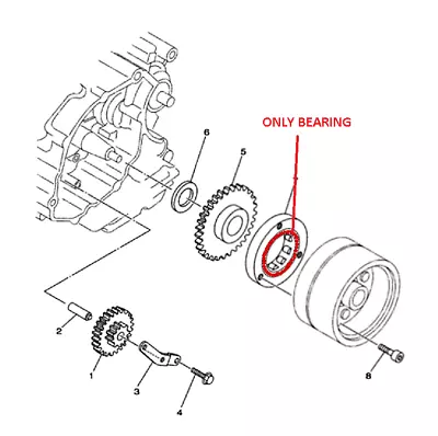 YAMAHA  2003-07 TTR 125 TT-R Starter Clutch Ruota Libera One Way 4TU-15590-00-00 • $75.04