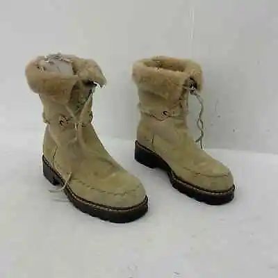 VTG Blondo Tan Shearling Leather Snow Winter Boot - Women's Size 8.5B • $99