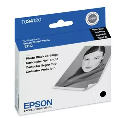 Epson Black Ink Cartridge For Photo Stylus 2200 (T034120) • $13.01