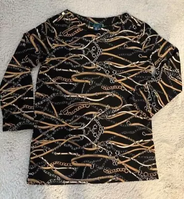 C Wonder Chain Print  Blouse Size Small • $7.96