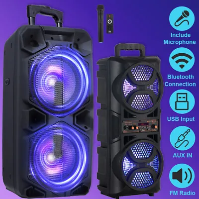 9000W Large Party Bluetooth Speaker Heavy Bass Stereo Sound TWS BT Karaoke W/Mic • $42.99