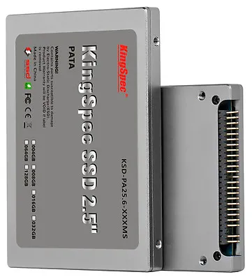$61.21 • Buy 128GB KingSpec 2.5  PATA/IDE SSD Solid State Disk MLC Flash SM2236 Controller