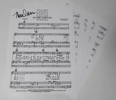 Mac Davis ELVIS PRESLEY Signed Autograph Auto  In The Ghetto  Sheet Music JSA • $354.52