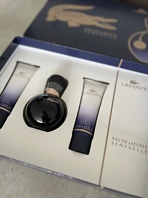 Lacoste Sensuelle 50ml EDP Spray & 100ml Shower Gel Gift Set New Box Damaged💙 • £36.95