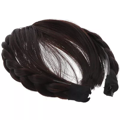Brown Hair Clip Bangs Headband Fringe Hair Extensions For Women-QX • £8.15