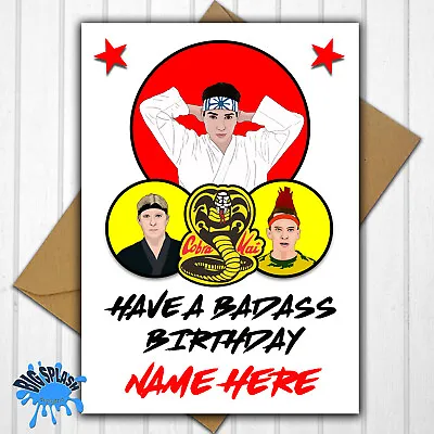 Cobra Kai Karate Kid Personalised Birthday Card Any Name Age • £3.49