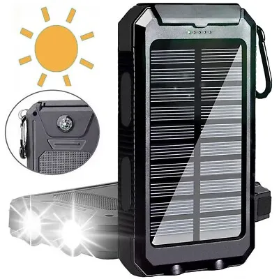 $23.59 • Buy 2023 Portable 900000mAh Solar Panel Battery Power Bank Charger For Mobile Phone