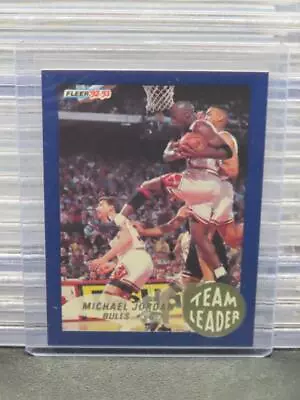 1992-93 Fleer Michael Jordan Team Leader #4 Chicago Bulls • $61