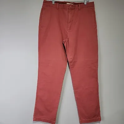 J.CREW  Chino Mens Pants Flat Front Red/Pink  36X34 Style: 12837 • $14.49