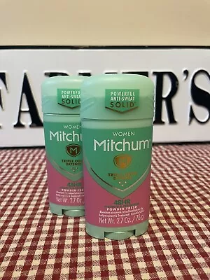 2 X Mitchum Women's Anti-Perspirant & Deodorant Powder Fresh Odor Defense 2.7 Oz • $19.99