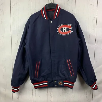 Vintage Montreal Canadiens NHL JH Design Reversible Jacket Black New Men • $59.99