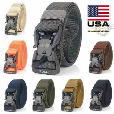 8 Colors Magnetic Tactical Belt Quick Release Buckle Nylon Fashion Adjustable  • $13.88