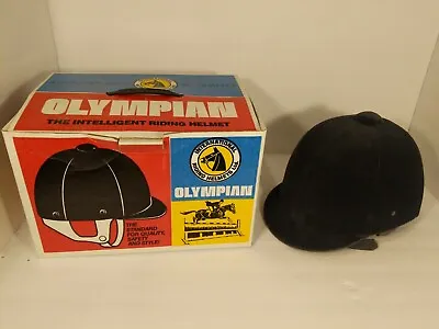 IRH OLYMPIAN RIDING HELMET With BOX SZ 7 1/8 BLACK VELVET Pre Owned • $25