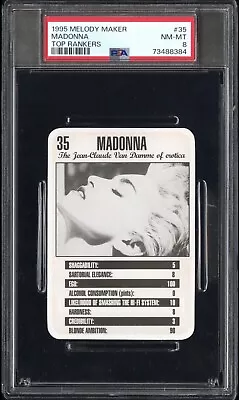 1995 MADONNA Melody Maker Top Rankers #35 PSA 8 Pop 1 Highest HOF • $85
