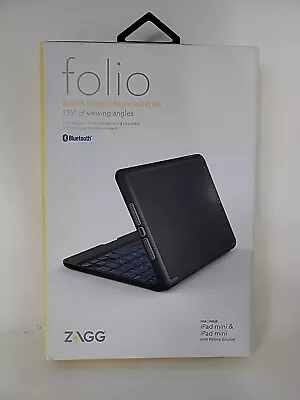 ZAGG Folio Case Backlit Hinged Keyboard Folio 135° Of Viewing Angles For IPad • $45.99