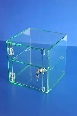 £174.99 • Buy Counter Top Glass Look Acrylic Lockable Display Cabinet 30 X 30 X 30cm