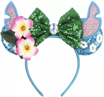 Lilo And Stitch Minnie Mouse Ears- Disneyland- HANDMADE Lilo & Stitch Mickey • $14.99